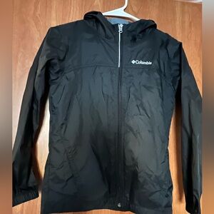Columbia Black Hooded Windbreaker Kids M 10/12